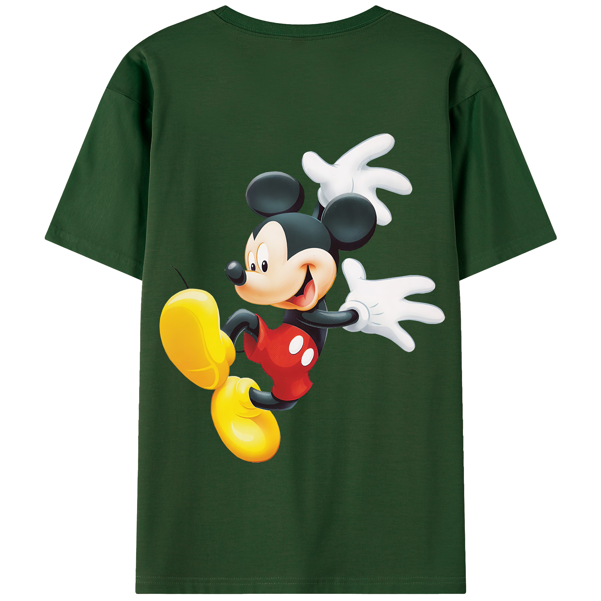 （画像用） ミッキーマウス Mickey Mouse 綿100％半袖Tシャツ（背面プリント）
